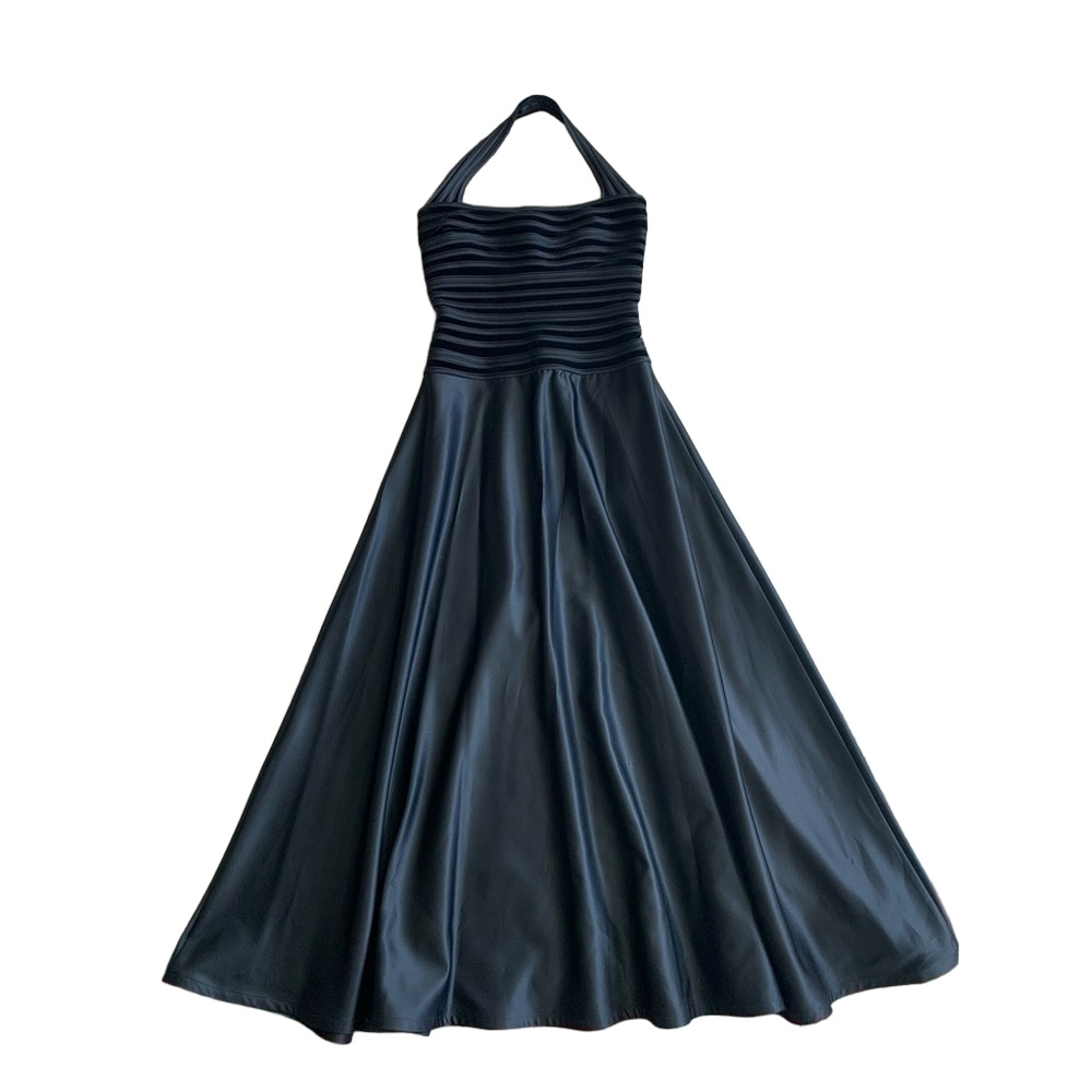 Vintage Tadashi Shoji Dress Women Size 8 Black
Halter Neck Evening Gown